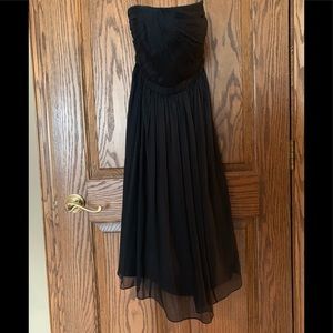 Jcrew black strapless dress